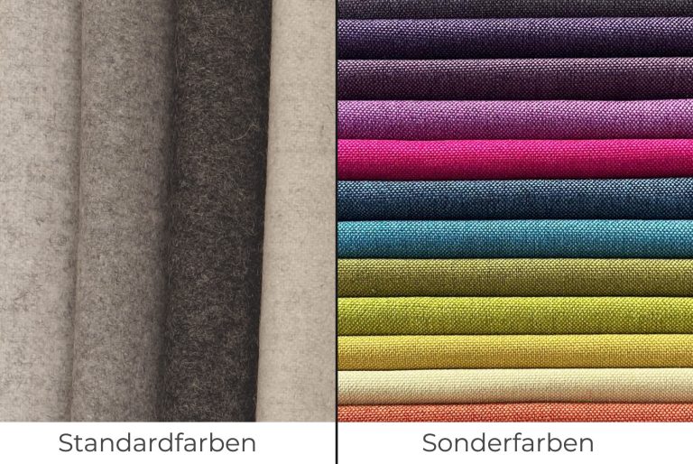 Farbauswahl mit Standard- und Sonderfarben