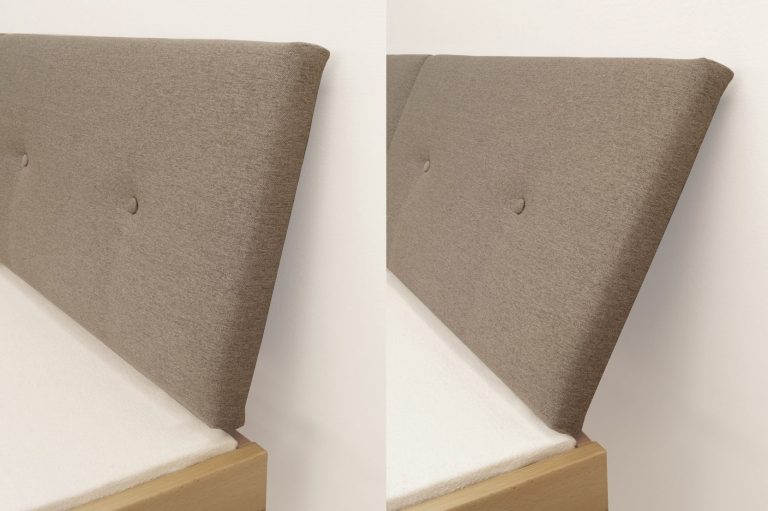 Einstellbares Bettkopfteil mit Neigung von 105 bis 115 Grad für Wand- und Bettrahmenmontage